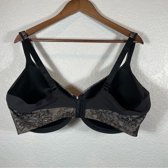 Bali Black Smoothing Bra Lightly Lined Back Smoothing W/ Underwire-42DDD - Picture 2 of 7